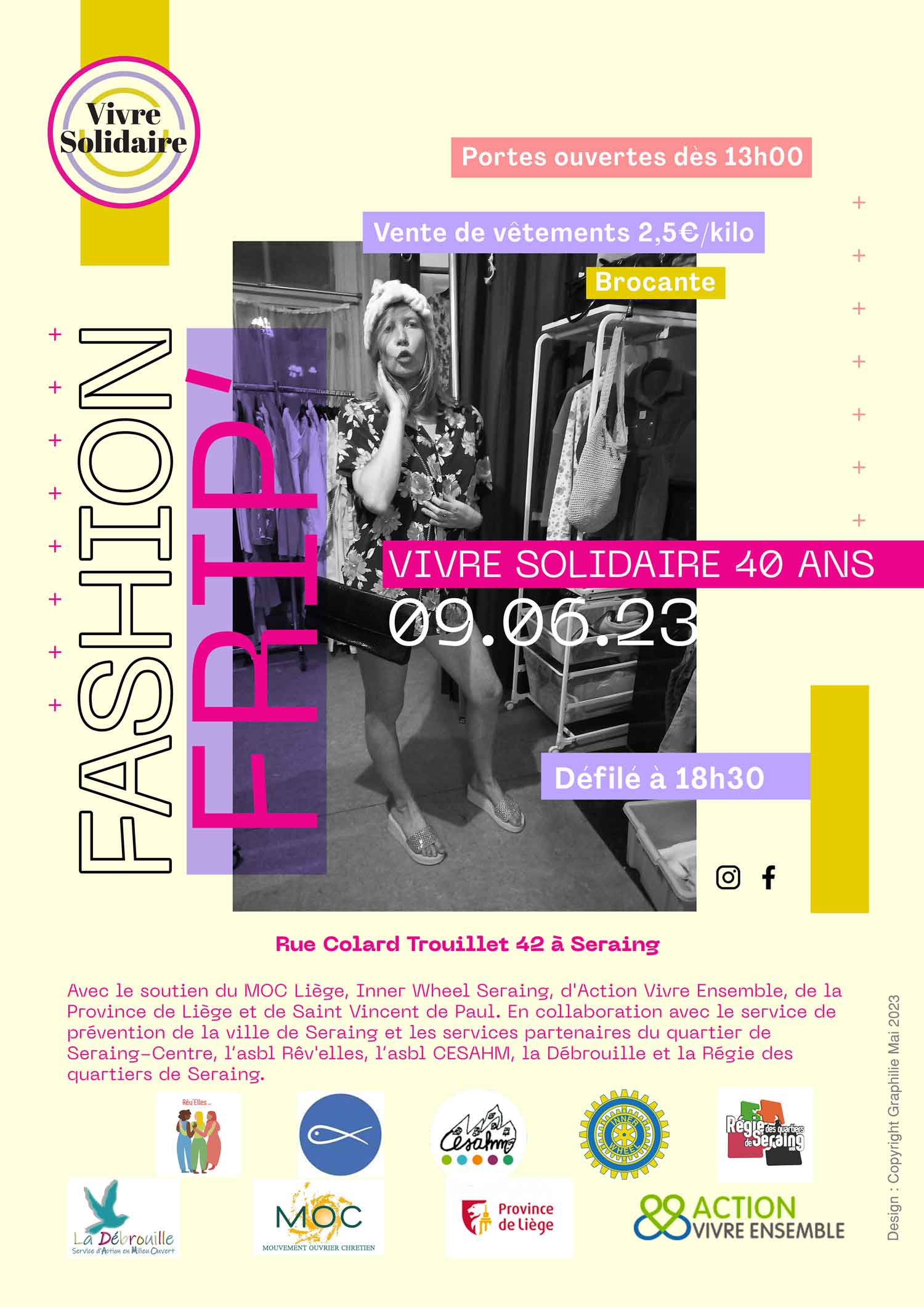 Vivre Solidaire afficheA3 OK print fashion show 09062023 2